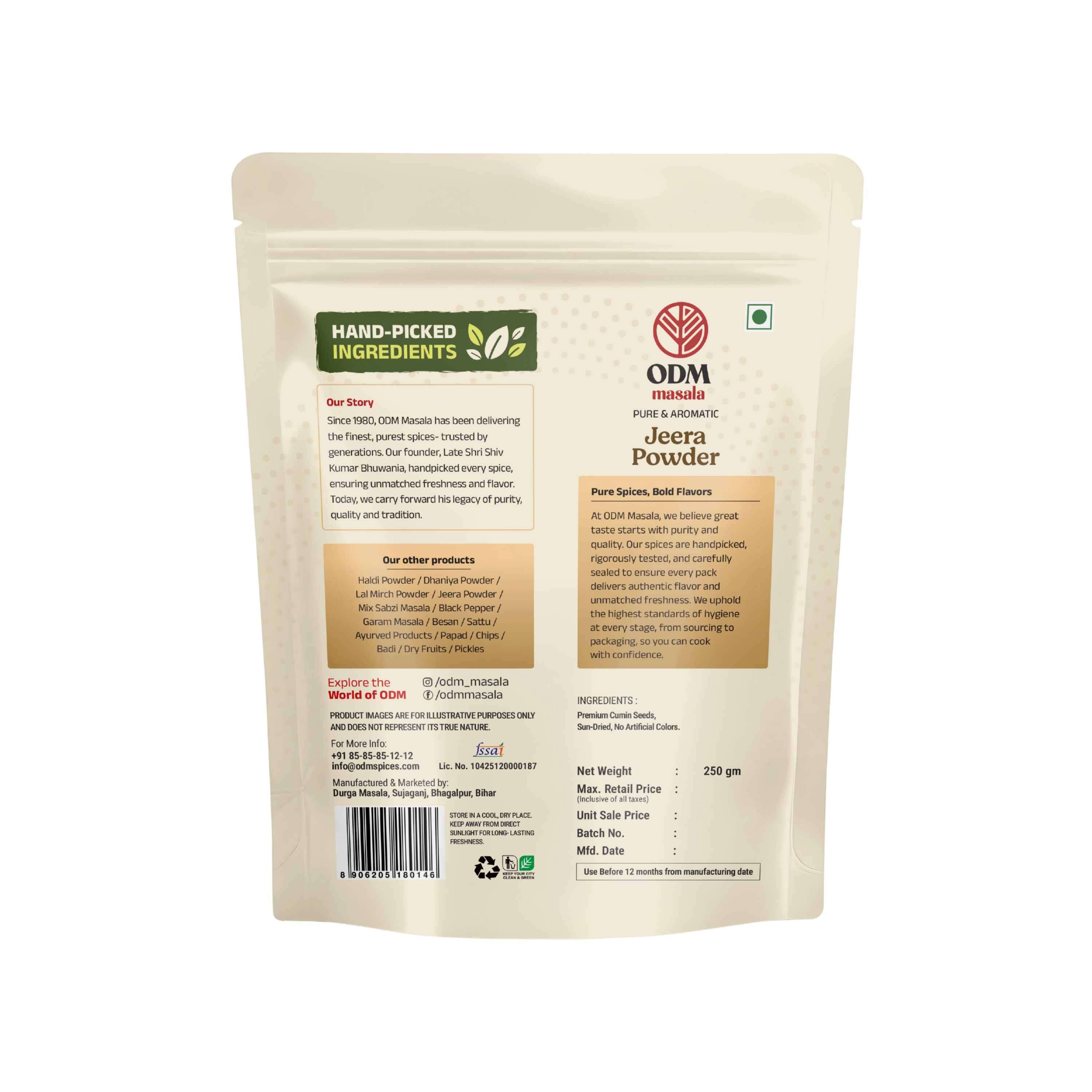 ODM Jeera Powder - aromatic cumin | Durga Masala