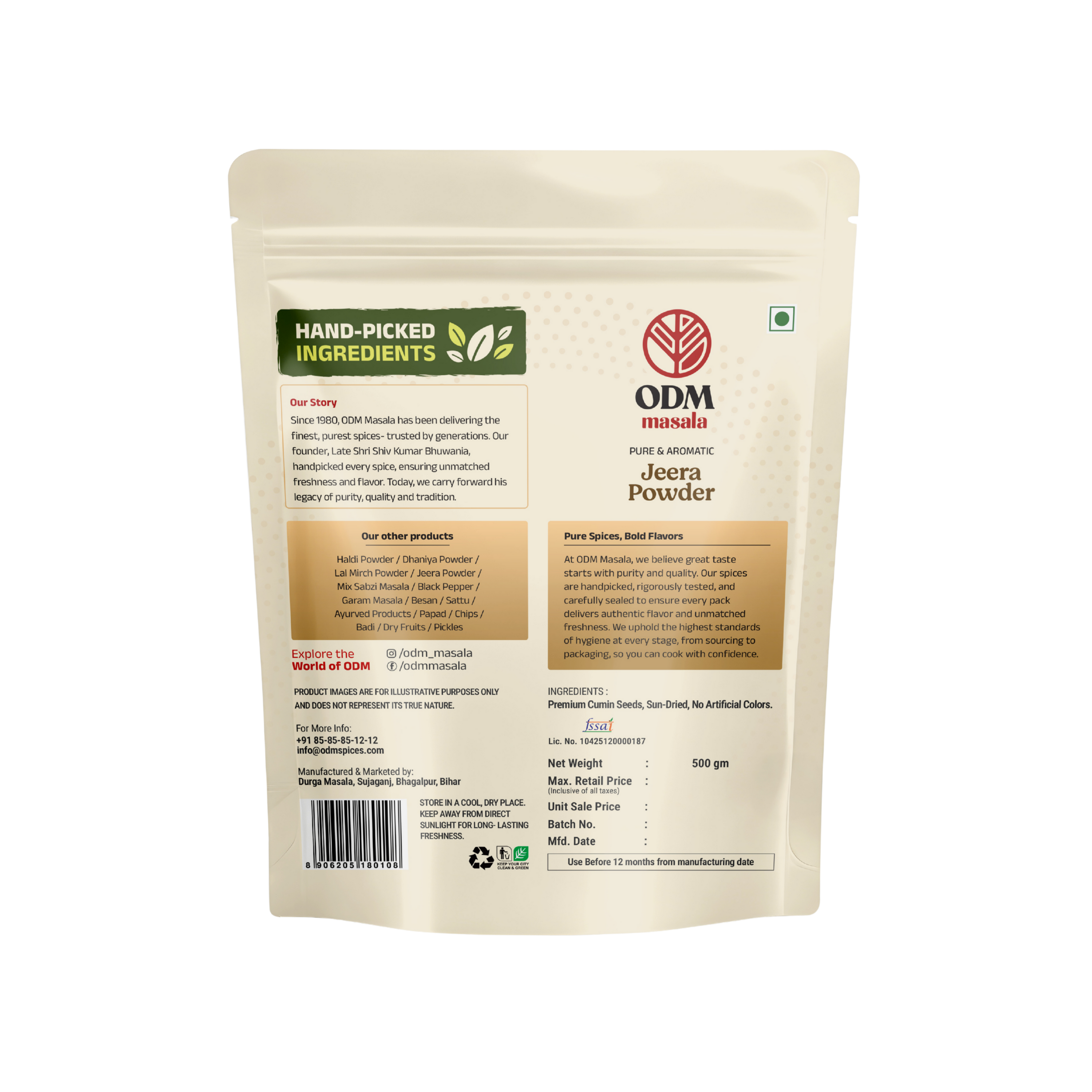 ODM Jeera Powder - aromatic cumin | Durga Masala