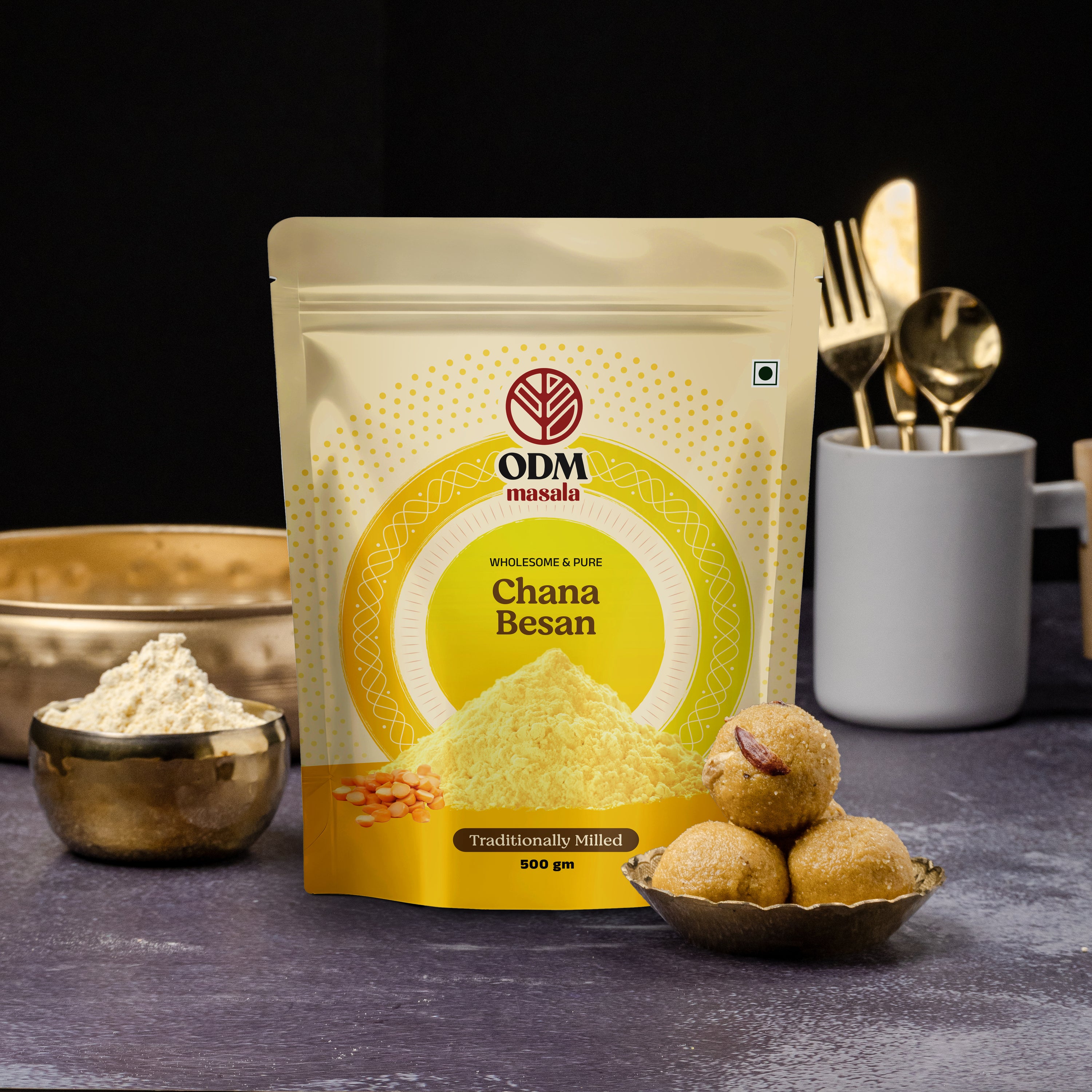 ODM Chana Besan - stone-ground, no fillers | Durga Masala
