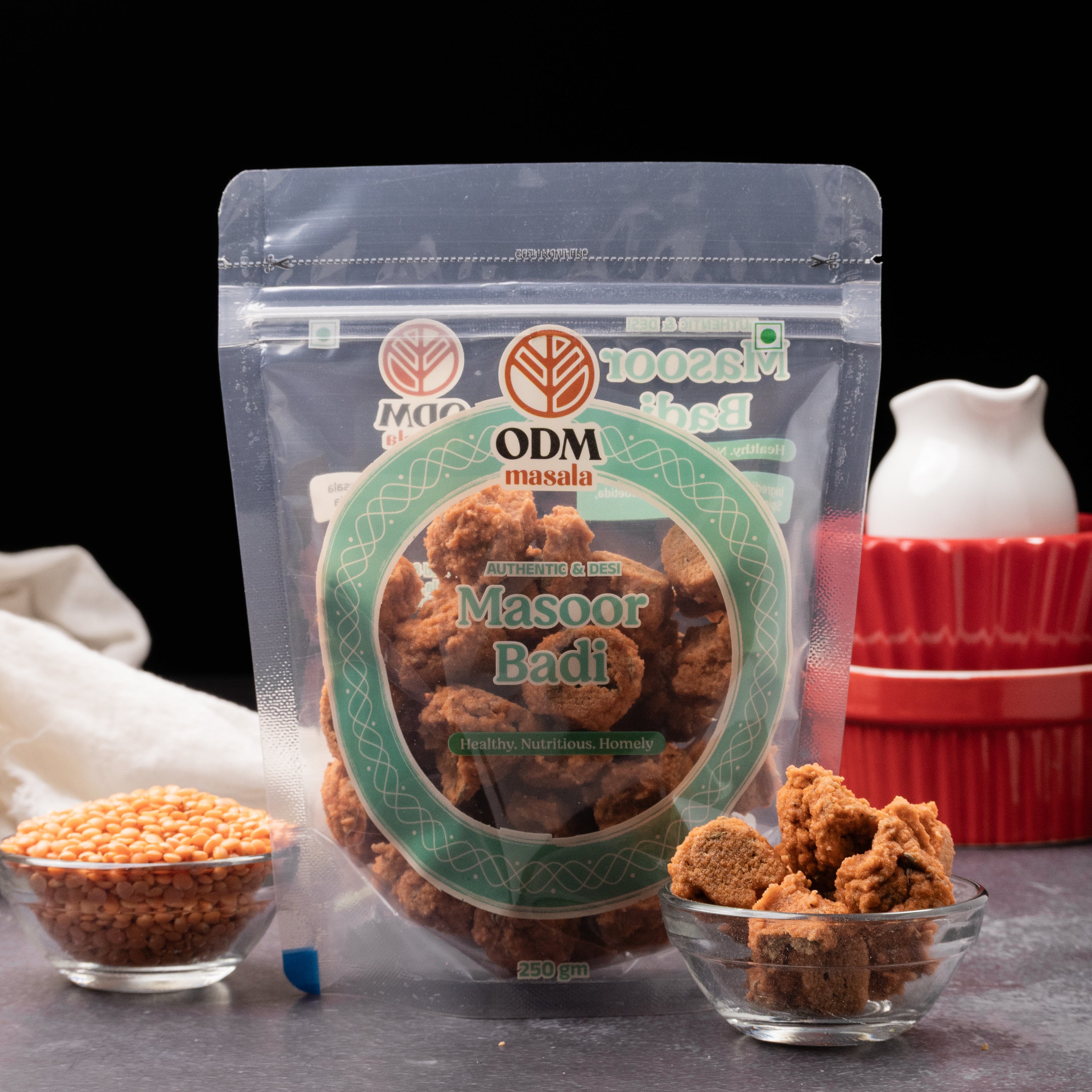 Masoor Masala Badi (Spiced Lentil Dumplings)
