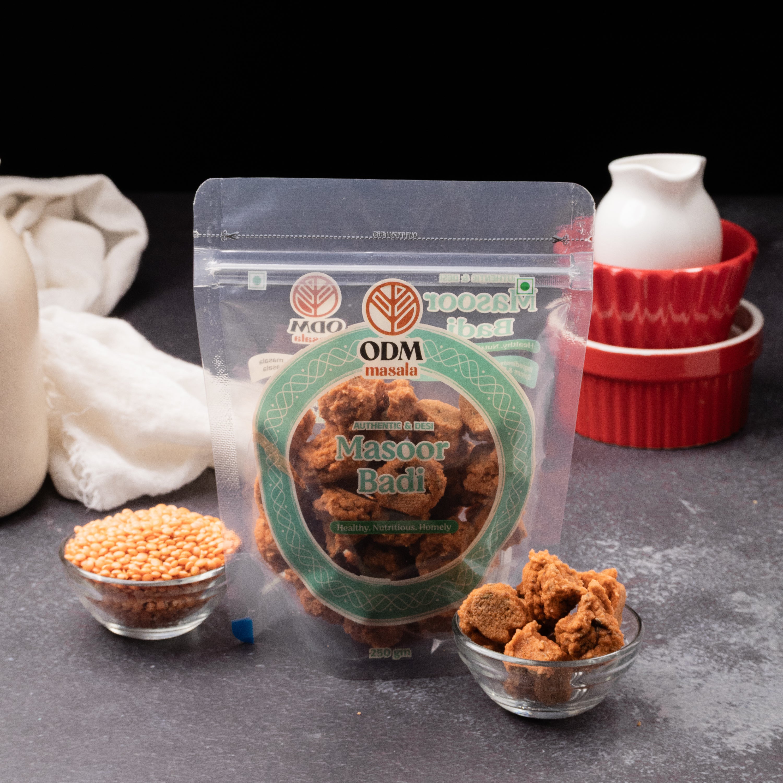 Masoor Masala Badi (Spiced Lentil Dumplings)