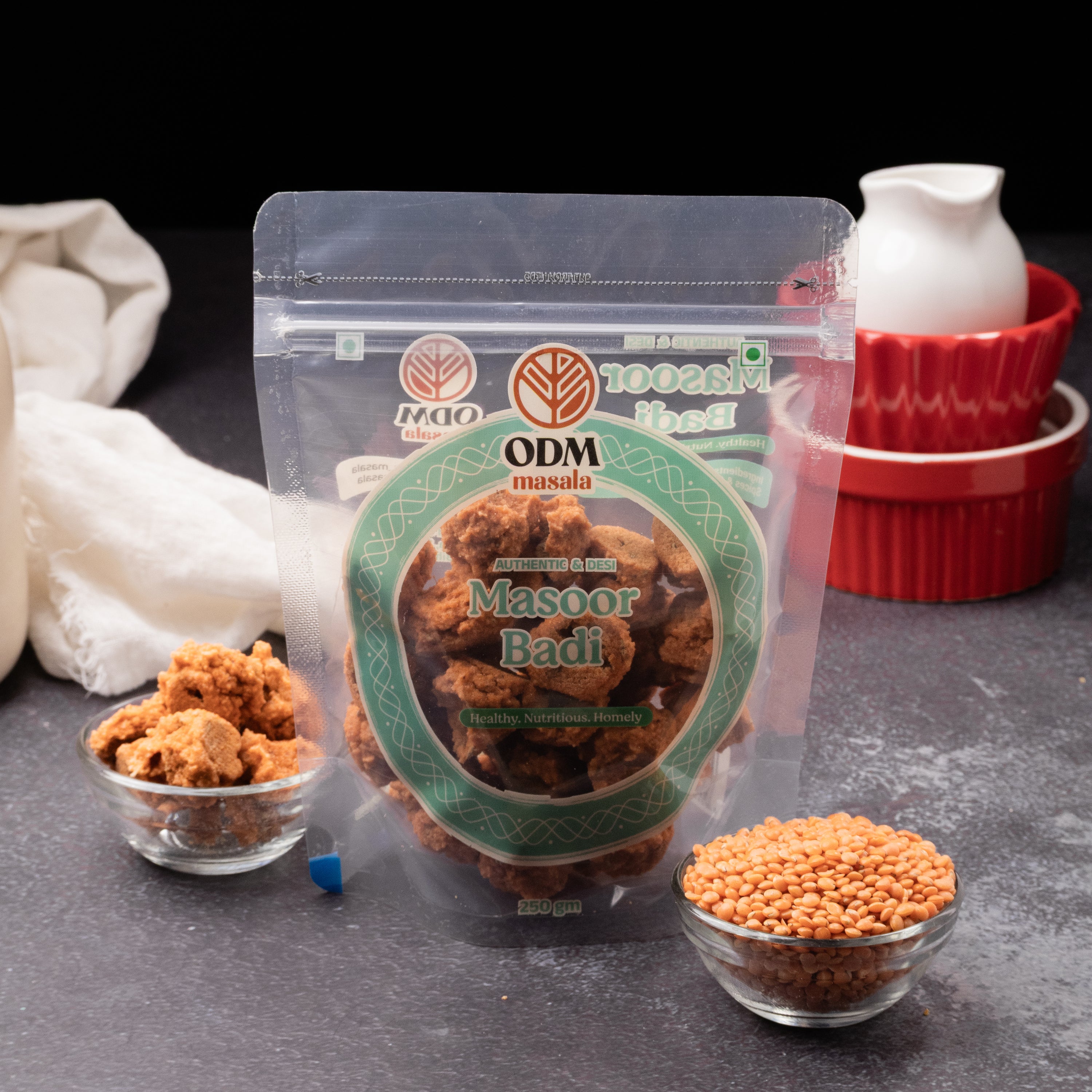 Masoor Masala Badi (Spiced Lentil Dumplings)